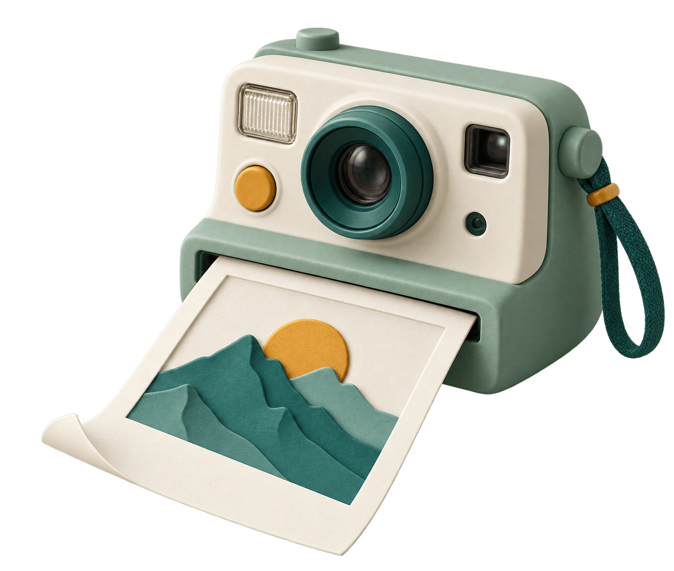 Sculptural camera and photo prints
